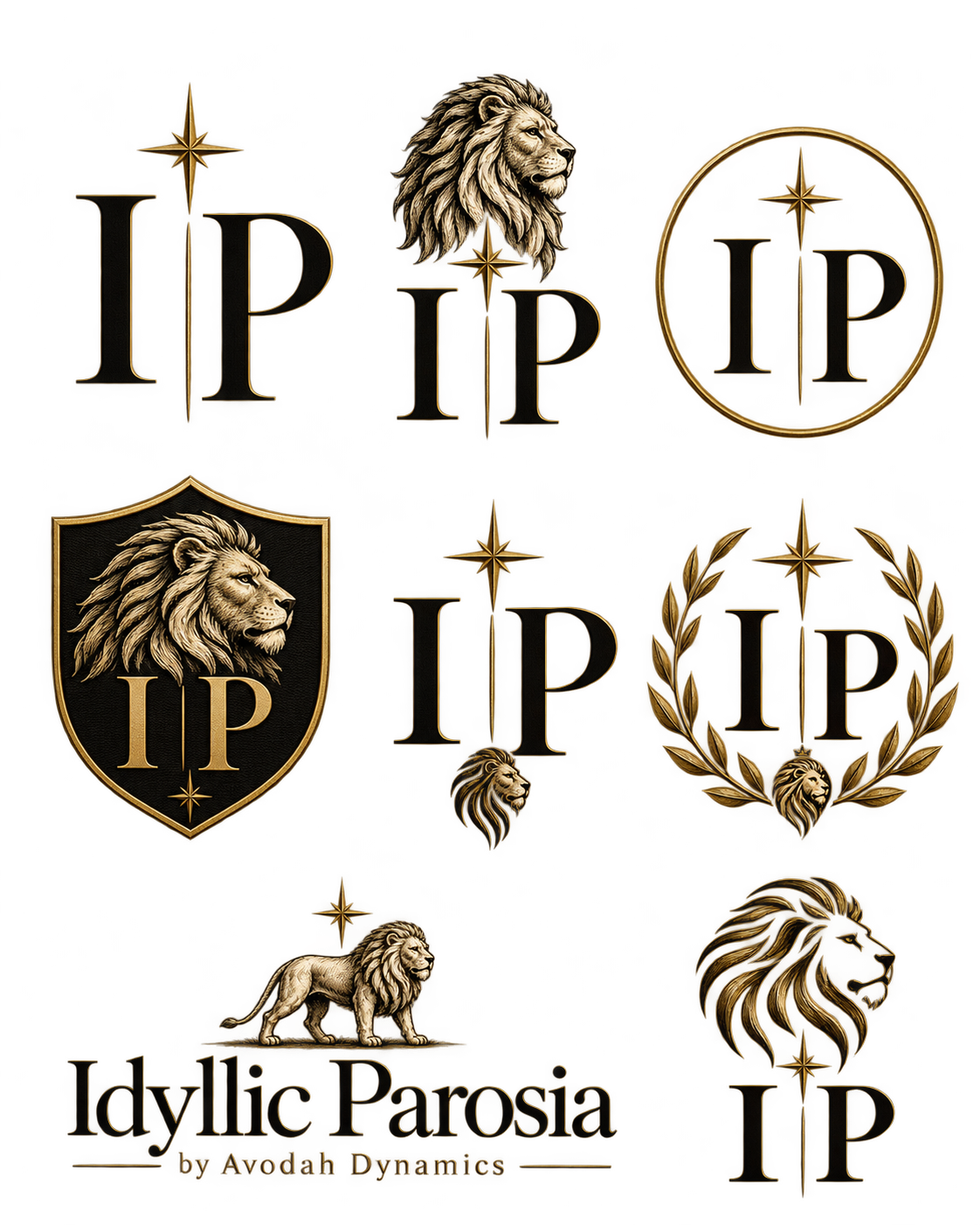 IP lettermark concept board
