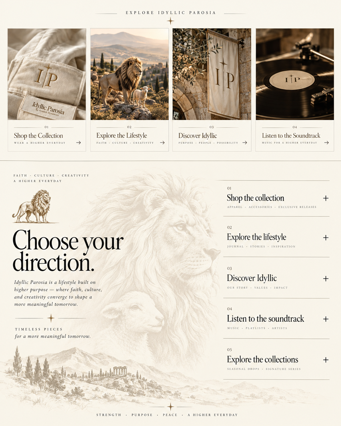 Editorial homepage direction