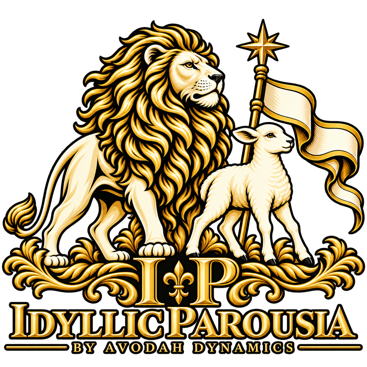 Lion and lamb gold crest · secondary
